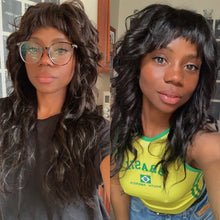Load image into Gallery viewer, Black Wolf Cut Wig (Made 2 Order)- Human Hair**