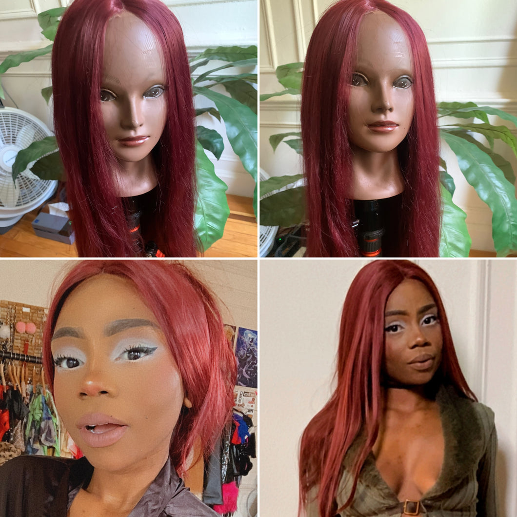 Burgundy Synthetic Wig - Pre-Loved❤️