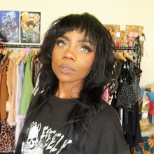 Load image into Gallery viewer, Black and Green Ombre Wolf Cut Wig (Made 2 Order) - Human Hair
