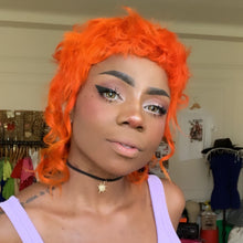 Load image into Gallery viewer, Paprika Orange Curly Mullet Wig- Human Hair
