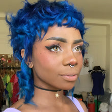 Load image into Gallery viewer, Blue Lagoon Curly Mullet Wig- Human Hair
