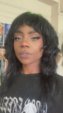 Load and play video in Gallery viewer, Black and Green Ombre Wolf Cut Wig (Made 2 Order) - Human Hair

