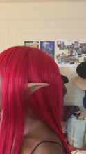 Load and play video in Gallery viewer, Crimson Red Bang Wig
