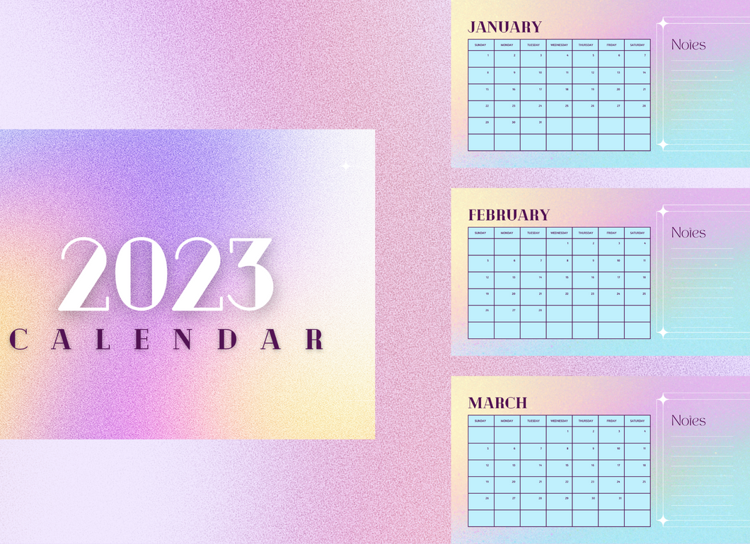 2023 Calendar - Style B [Printable PDF]