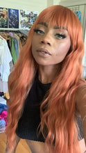 Load image into Gallery viewer, Auburn Orange Bang Wavy Wig
