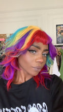 Load image into Gallery viewer, Rainbow Dark Wolf Cut Wig
