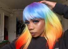 Load image into Gallery viewer, Rainbow Ombre Bang Wig
