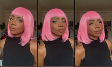 Load image into Gallery viewer, Bright Pink Bob Wig
