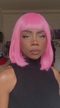 Load and play video in Gallery viewer, Bright Pink Bob Wig
